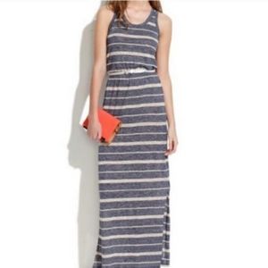 Madewell Stripe Linen Tank Maxi Dress XS